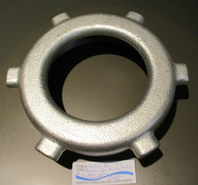 Grinder Ring for Butcher Boy 100/52, 150/52, 200/52, 250/52, A52, AF52, AU/52 Meat Grinders. Replaces 53016