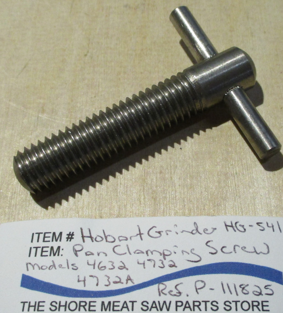 Pan Clamping Screw for Hobart 4332 & 4822 Meat Grinders. Replaces 0022306